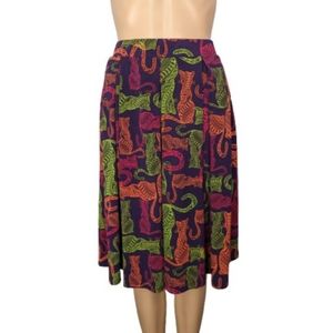 LuLaRoe Cat Print Madison Skirt XS